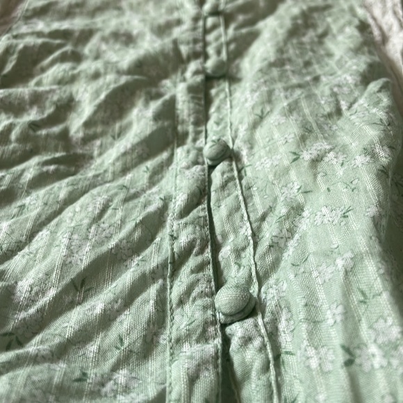 Loveshack fancy STEVIE TOP mineral color lace button up blouse - Picture 13 of 17